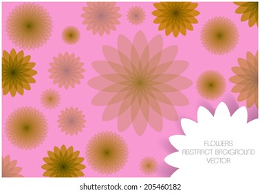 color vector floral background with frame for your text