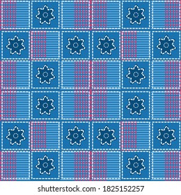 color vector flower for patterns, patchwork, hodgepodge, jumble