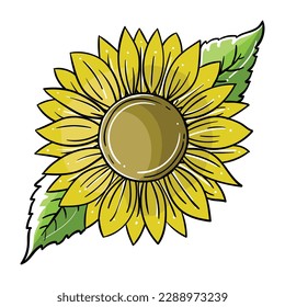 Color vector of flower. Suitable for plant and trees consign or symbol.