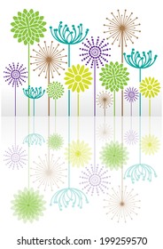 color vector flowers background