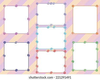 Color vector framework for photos on a beautiful simple background