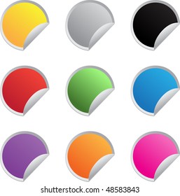 color vector glossy stickers