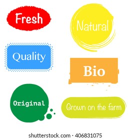 Color vector graphic brushed icons
