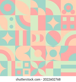 Color Vector Graphic of Neo Geo Pattern with Unique Shapes. Abstract Geometry Elements. Good for Backdrop, Background, Blanket, Bed Sheet, Pillow Case, Curtain, Wallpaper, etc