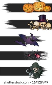 Color vector Halloween banners