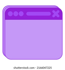 Icono de vector de color de una página web en blanco. Púrpura simple cliparte aislado en un fondo transparente