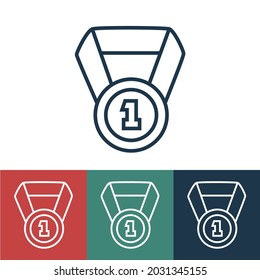 Icono de vector de color con medalla