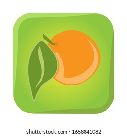 Vektorillustration-Symbol auf Orange