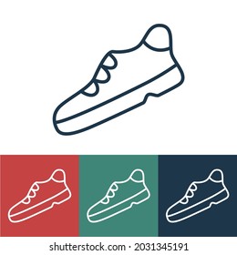 Color vector icon with sneaker