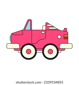 Color vector icon with toys car, truck. Engaging and interactive toys that spark creativity and imagination. Designed for kids. Encourage playtime and ignite the joy of discovery with children's toys.