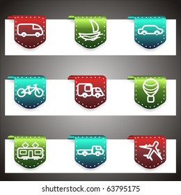 Color vector icons set. Vector navigation template (set 5).