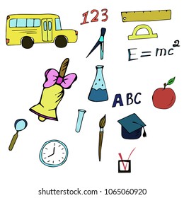 Color vector icons, teacher's day