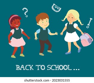 Ilustración del vector de color Volver a la escuela.