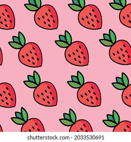 color vector illustration - background with strawberries, for decoration of postcards, cookbooks, dessert menu, children's books