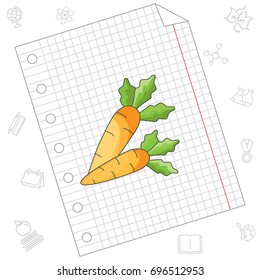 Color vector illustration. Carrot