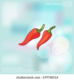 Color vector illustration. Chilli icon