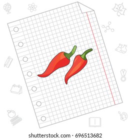 Color vector illustration. Chilli icon