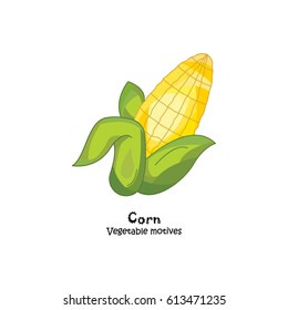 Color vector illustration. Corn