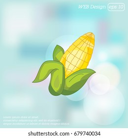 Color vector illustration. Corn