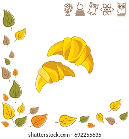 Color vector illustration. Croissants icon