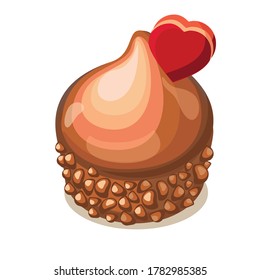 

color vector illustration dessert cake