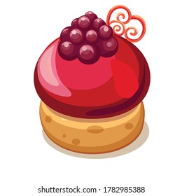 

color vector illustration dessert cake