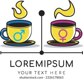 Color vector illustration gender equality