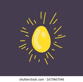Die farbige Vektorillustration illustriert Goldei
