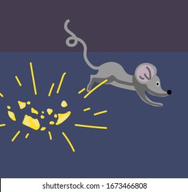 The Color vector illustration mouse
