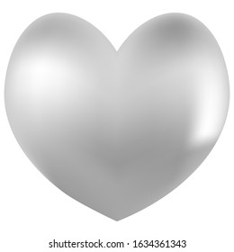 Color vector illustration of a pearl heart. Space for text. On an isolated background. Idea for a sticker, greeting card, book, magazine. Valentine day. Holiday print.