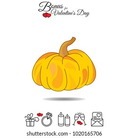 Color vector illustration. Pumpkin icon