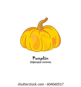 Color vector illustration. Pumpkin icon