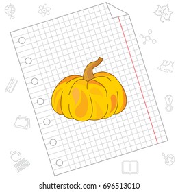 Color vector illustration. Pumpkin icon