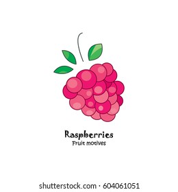 Color vector illustration. Raspberries icon
