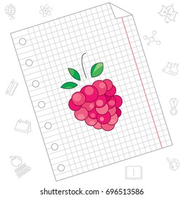 Color vector illustration. Raspberries icon