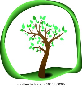 color vector illustration spring tree