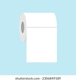 Color vector illustration of toilet paper