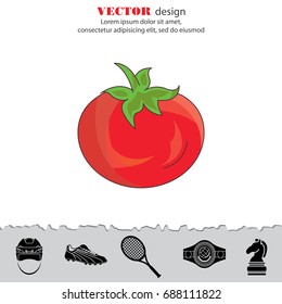 Color vector illustration. Tomato icon