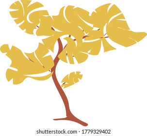 color vector image of an autumn tree
