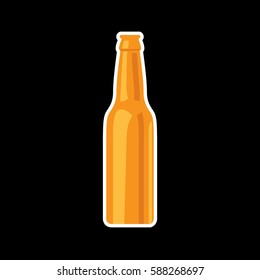 Color vector image of beer bottle.