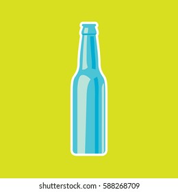 Color vector image of beer bottle.