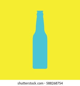 Color vector image of beer bottle.