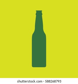 Color vector image of beer bottle.