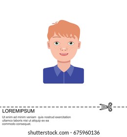 Color vector image. Boy, schoolboy