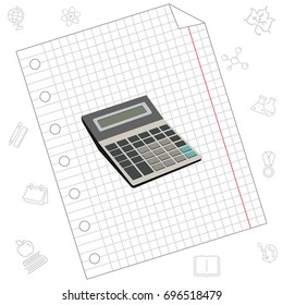 Color vector image. Calculator