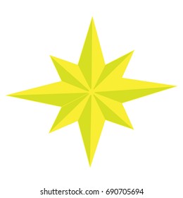 Color vector image of eight-pointed star