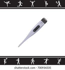 Color vector image. Electronic thermometer