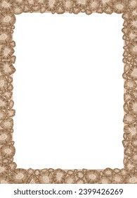 color vector image in the form of a template of a decorative frame from end sections of wood for the design of photos, pictures and other various images and texts