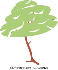 color vector image of a green tree