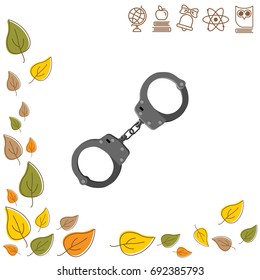 Color vector image. Handcuffs